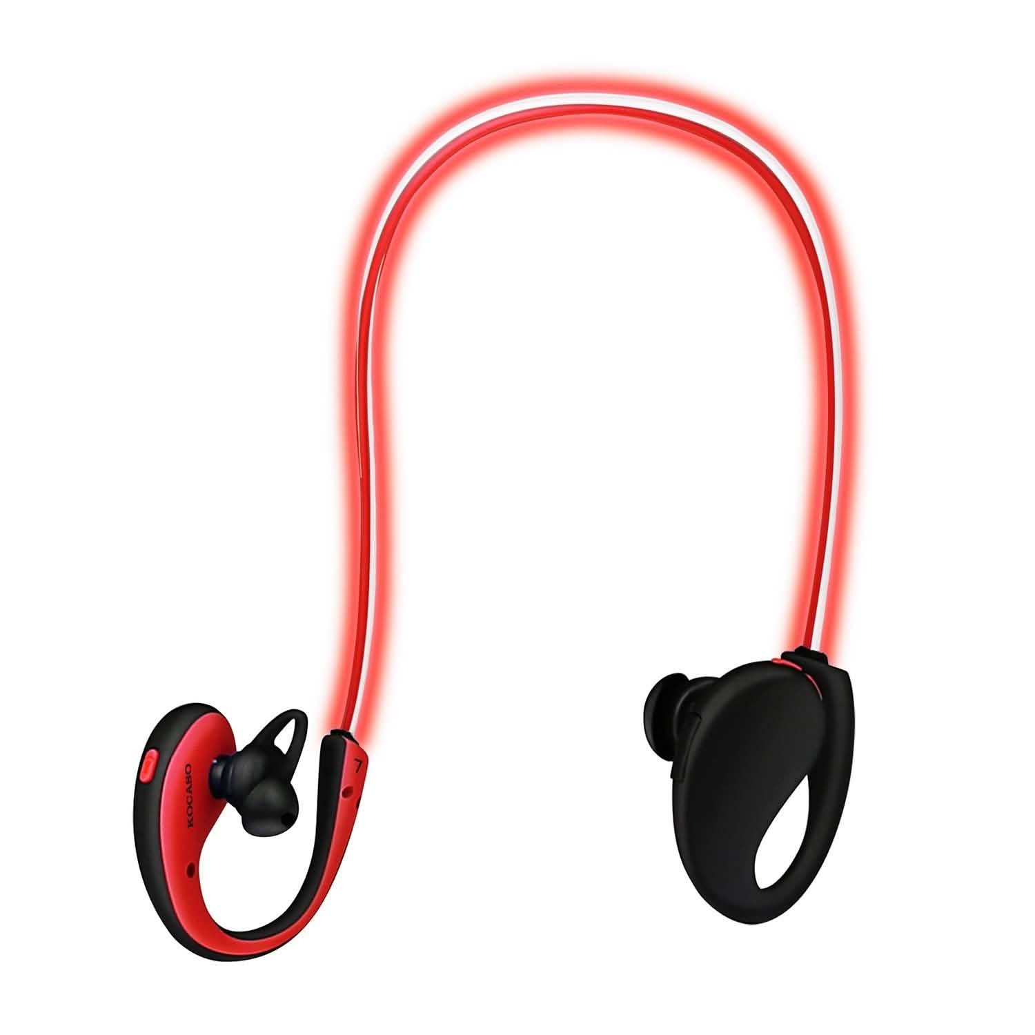 V4.1 Neckband Wireless Sports Headset Red Headphones - Tophatter Daily Deals