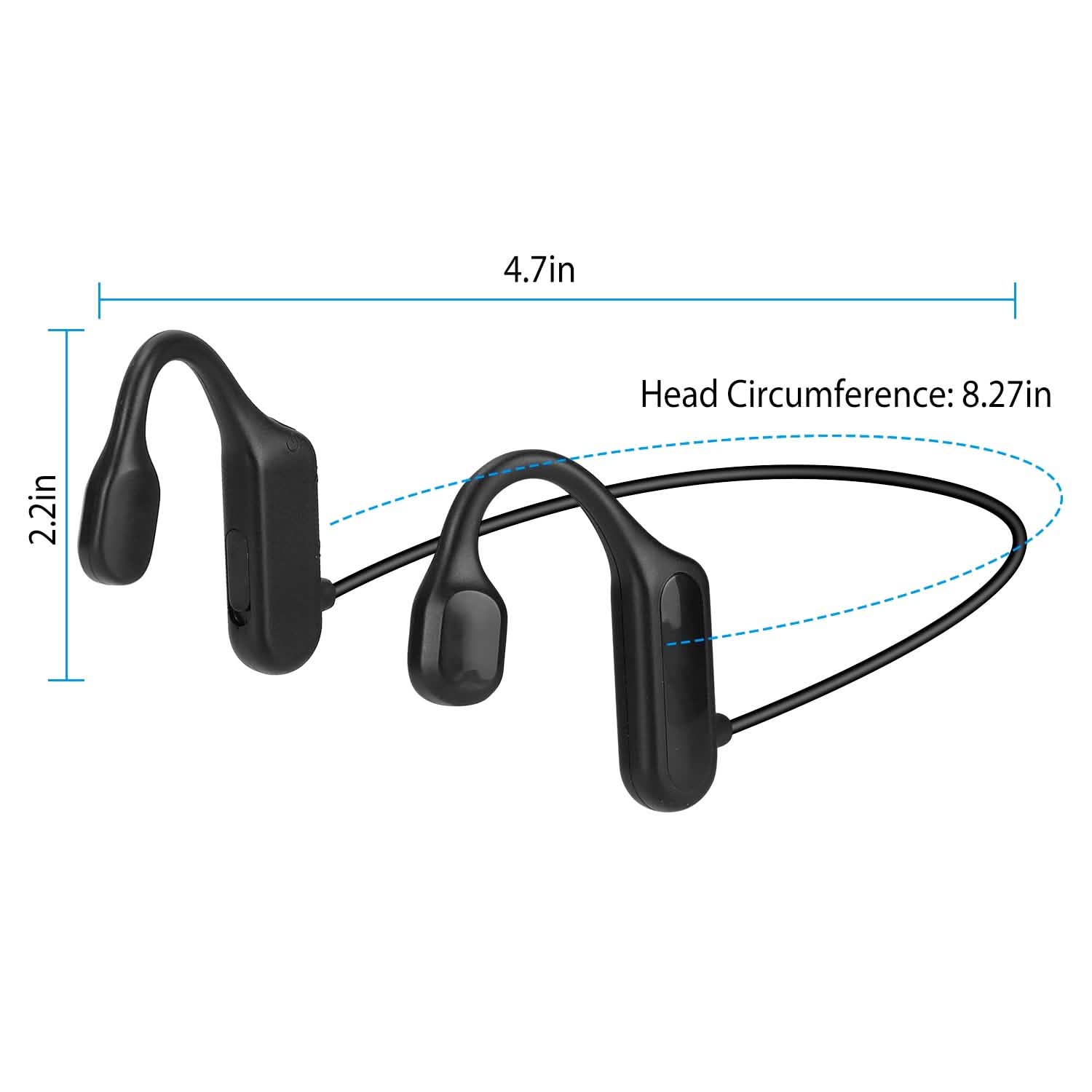 V5.1 Wireless Bone Conduction Headphone Headphones - Tophatter Daily Deals