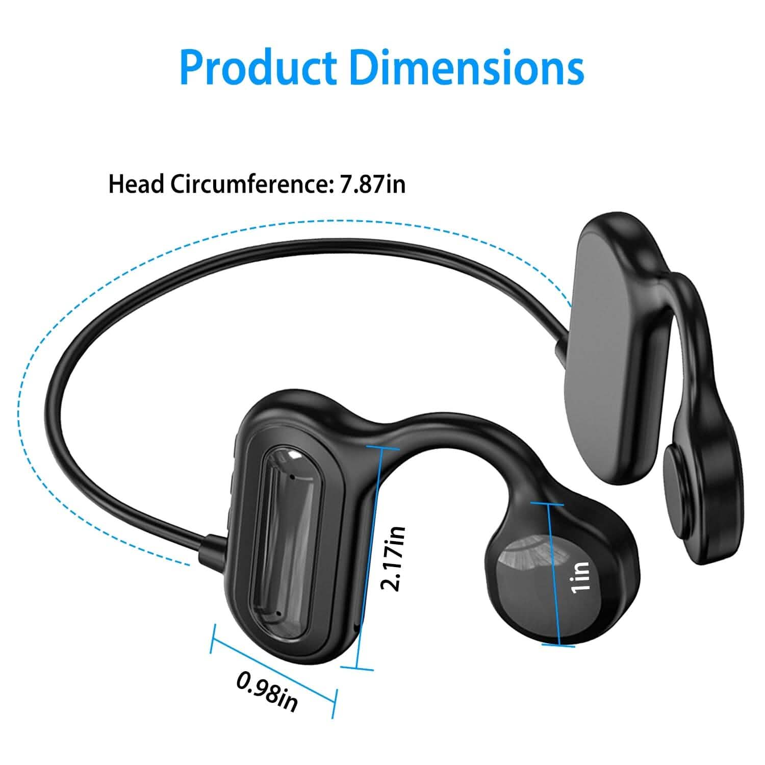 V5.1 Wireless Bone Conduction Headphone Headphones - Tophatter Daily Deals