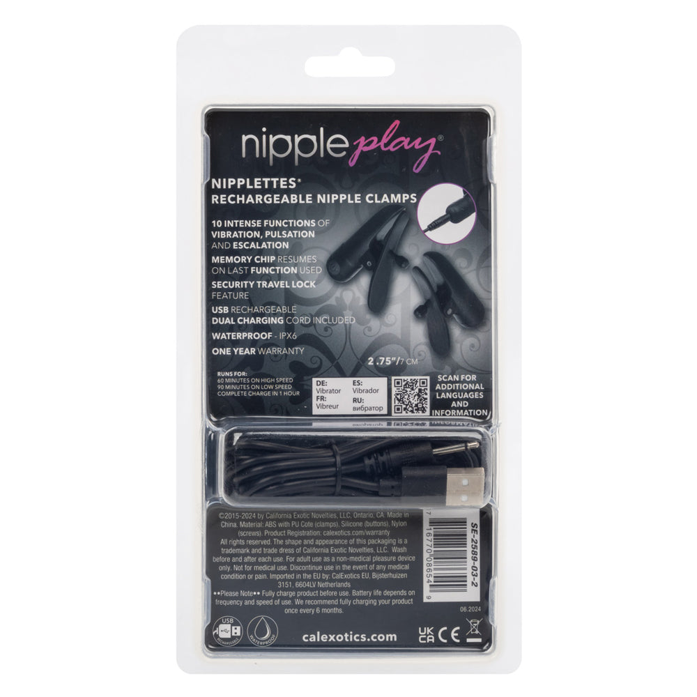 Vibrating Black Nipplettes Nipple Clamps For Pleasure > Sex Toys > Nipple Clamps - Tophatter Daily Deals