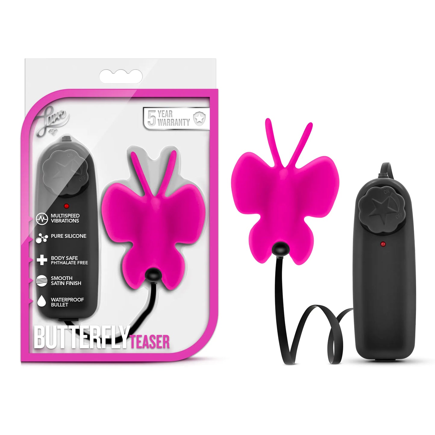 Luxe Butterfly Teaser – Vibrating Multi-Point Stimulator > Sex Toys For Ladies > Clitoral Vibrators and Stimulators - Tophatter Daily Deals