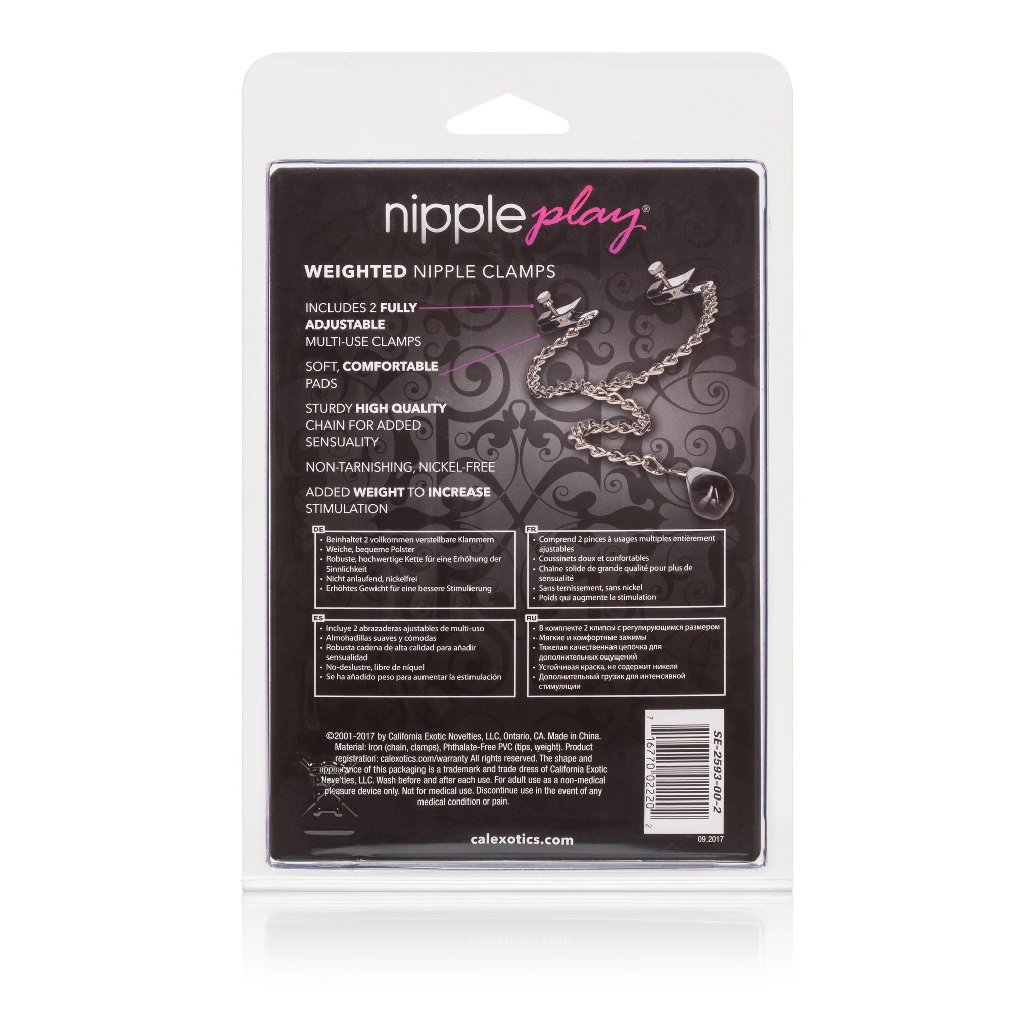 Weighted Adjustable Non-Tarnishing Jewelry – Weighted Nipple Clamps > Sex Toys > Nipple Clamps - Tophatter Daily Deals