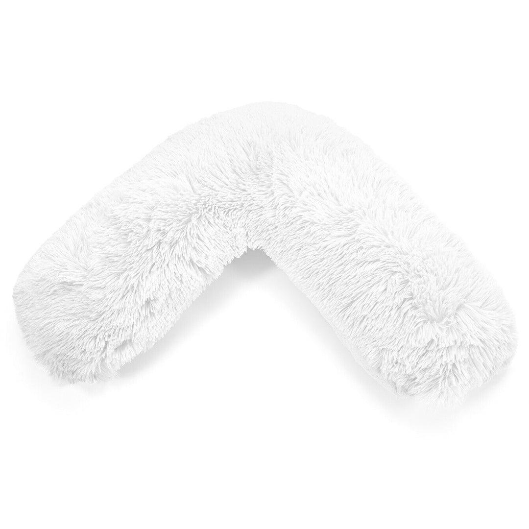 Pillowcases for V Shaped Pillow - Teddy Cuddles V Shape Pillow Case For Soft Back Neck Nursing Pregnancy Support White Pillows - Tophatter Daily Deals