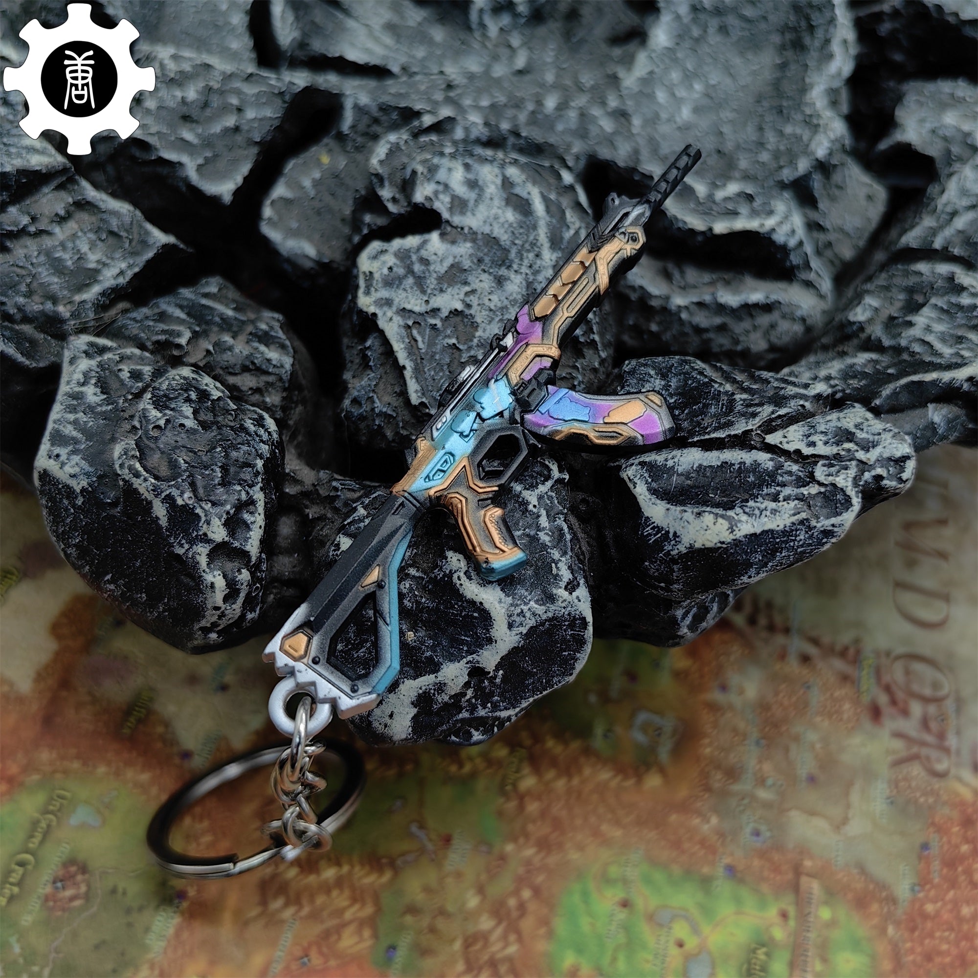 Mini Glitchpop Vandal Gun Metal Keychain - Tophatter Daily Deals