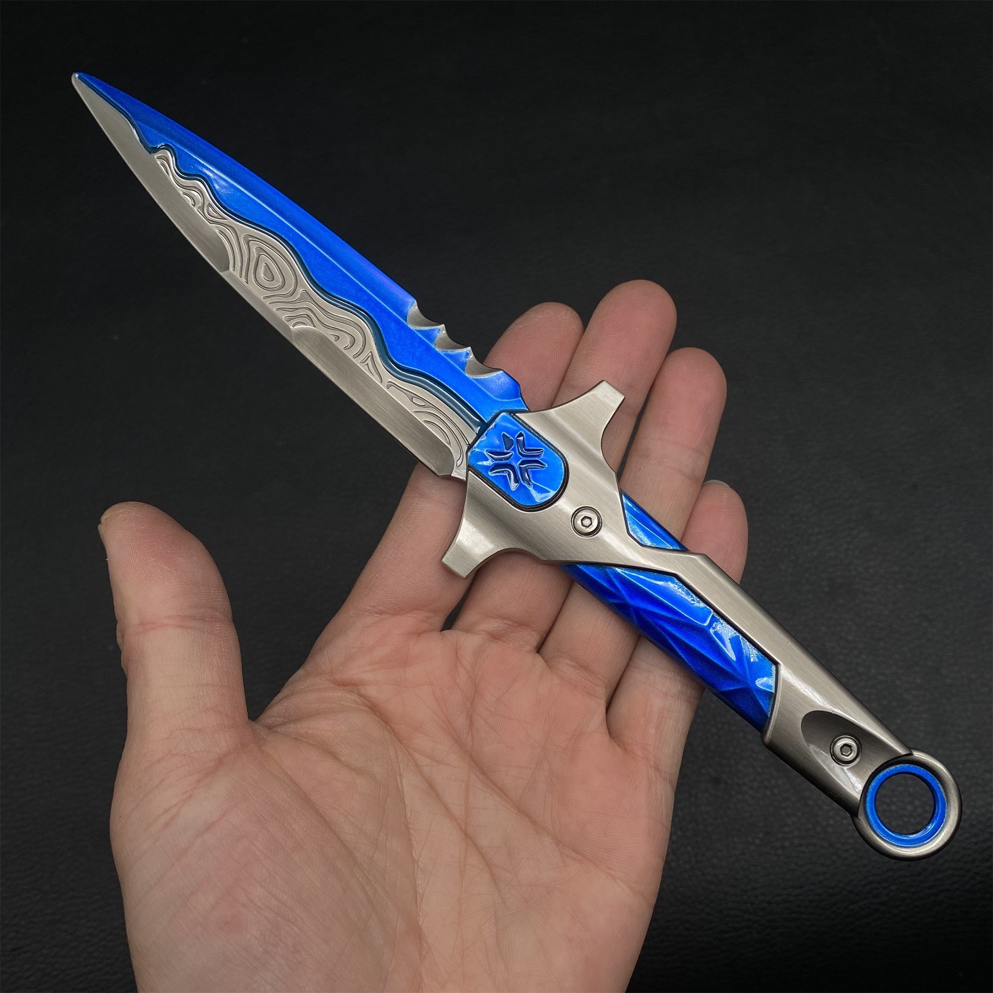 Mini-Scale Val Props Collective Metal Knife Fan Art VCT Knife Blue - Tophatter Daily Deals