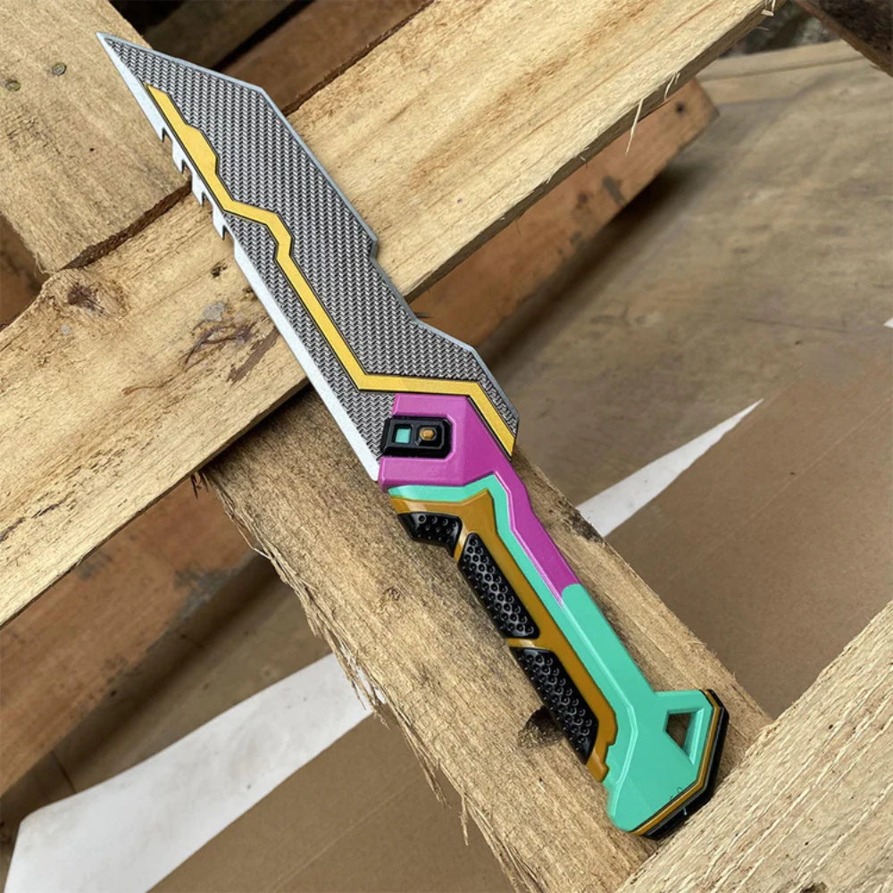 Val Game Knife Handicrafts Metal Game Skin Knife Gamer Gift Glitchpop Knife - Tophatter Daily Deals