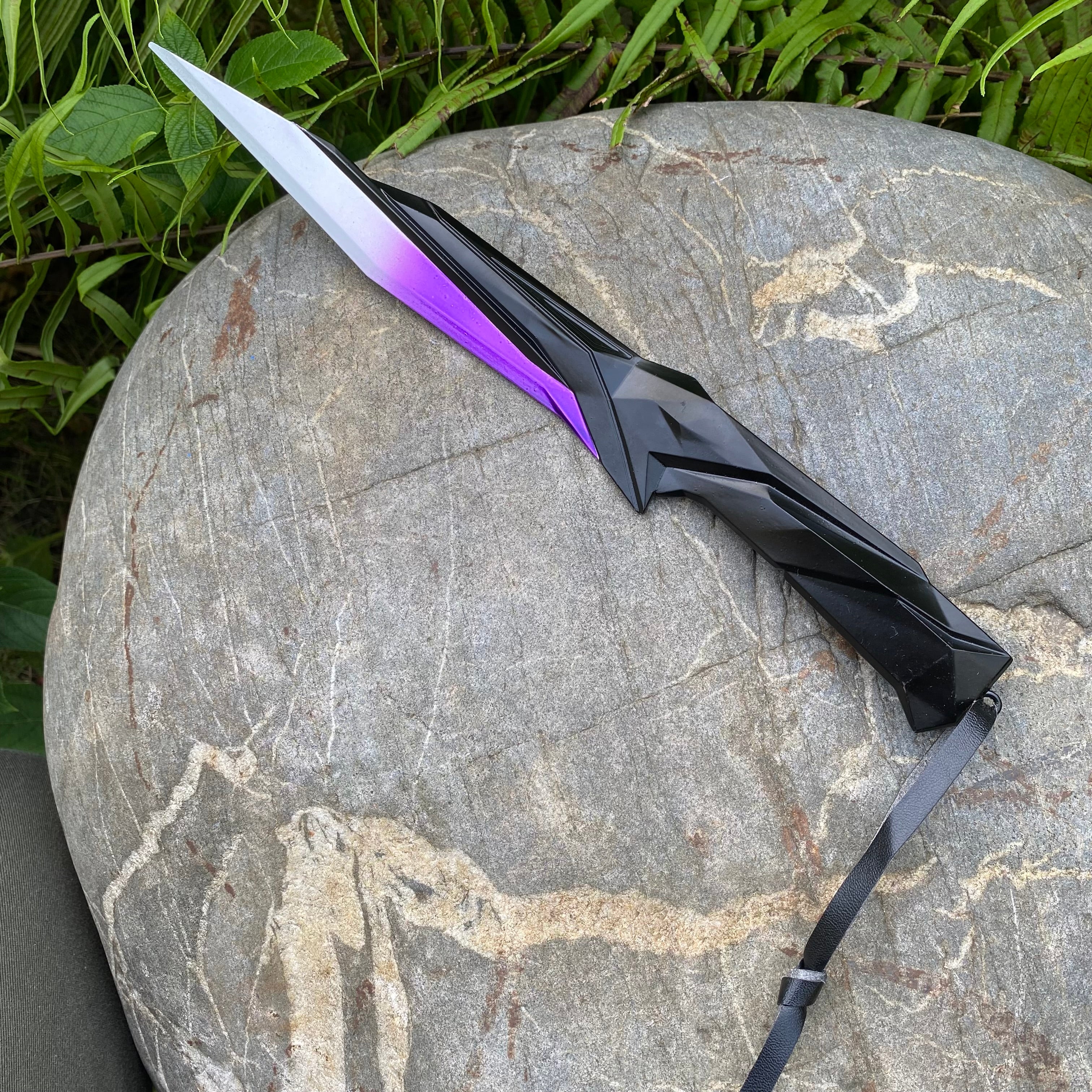 28CM Metal Singularity Knife Purple Replica - Tophatter Daily Deals