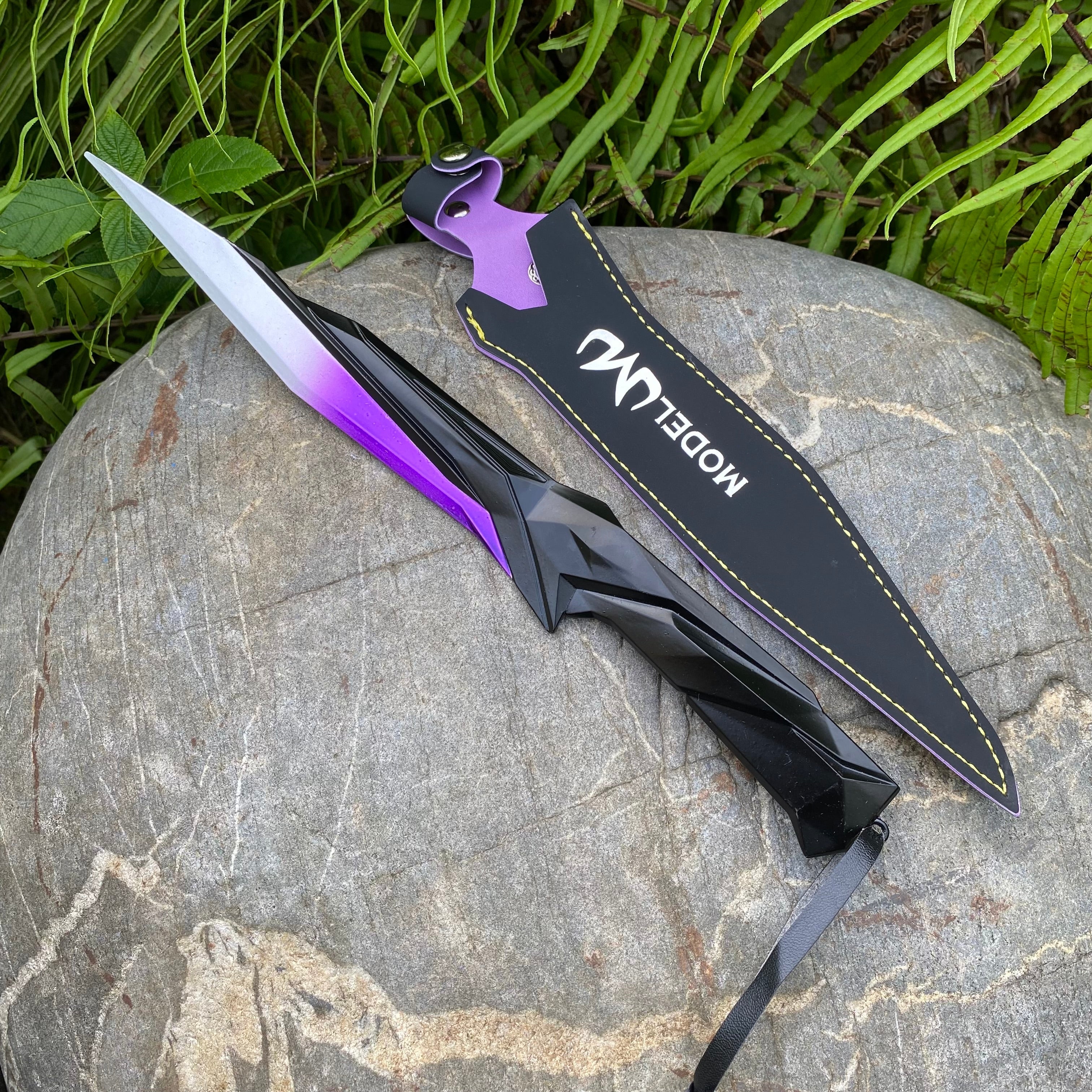 28CM Metal Singularity Knife Purple Replica - Tophatter Daily Deals