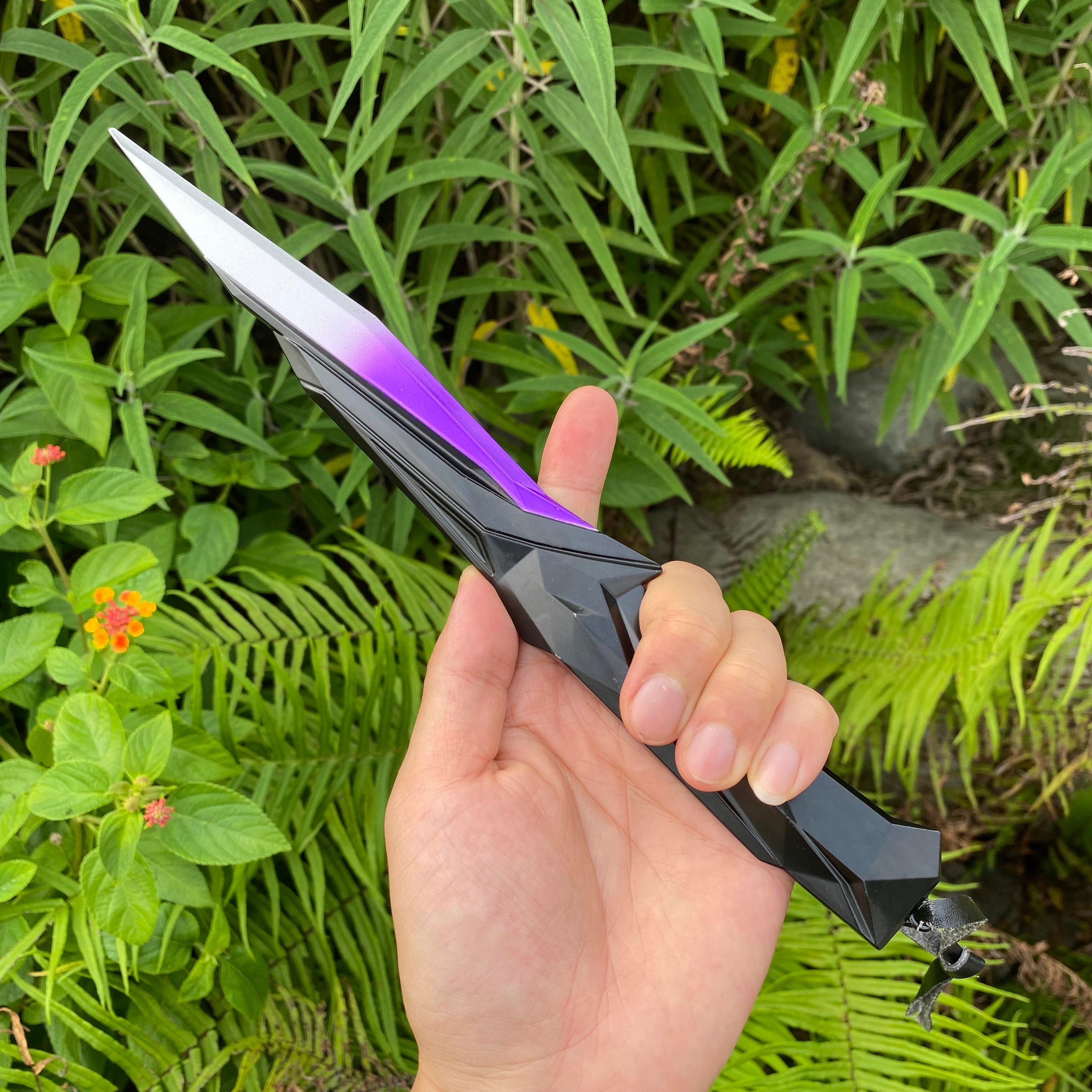 28CM Metal Singularity Knife Purple Replica - Tophatter Daily Deals