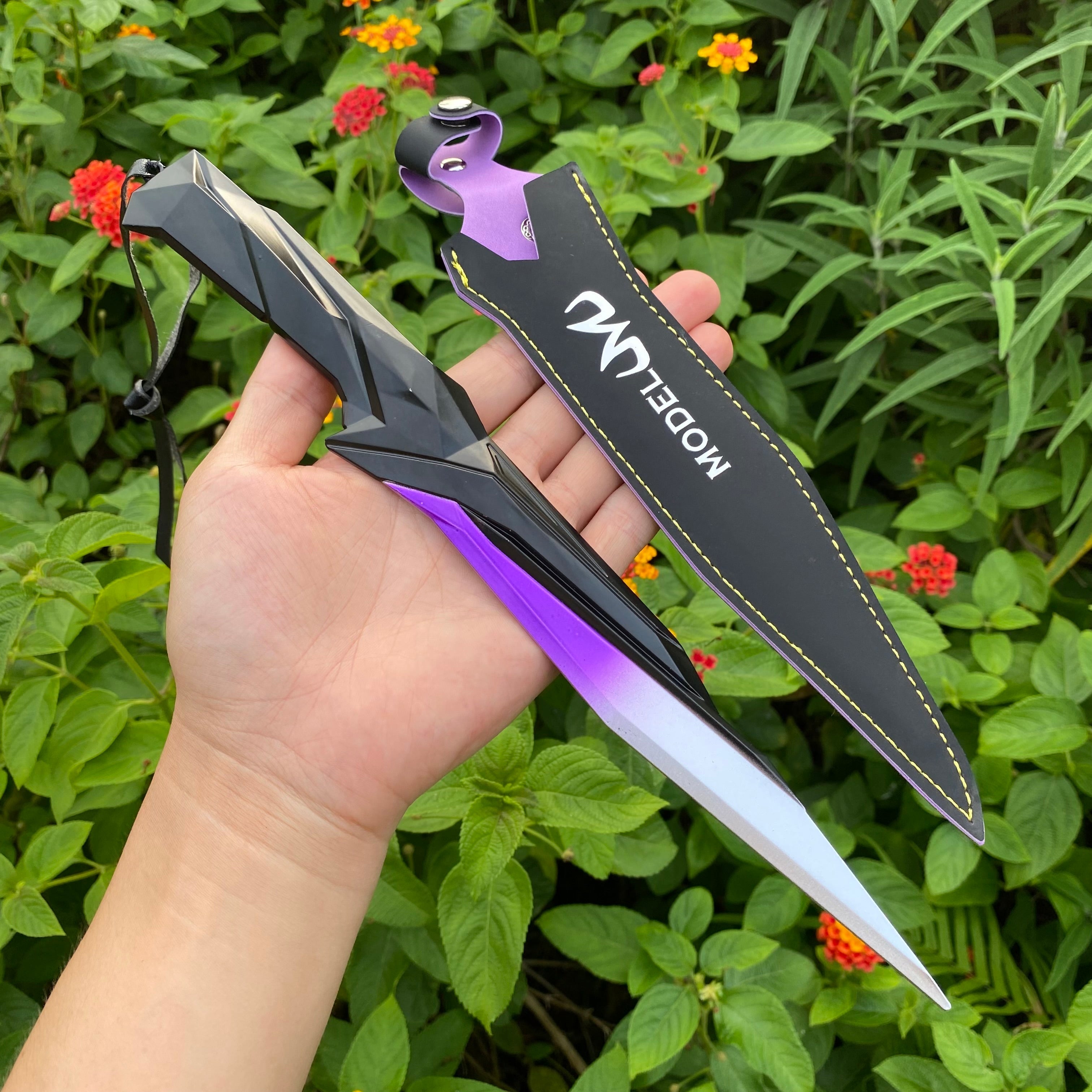 28CM Metal Singularity Knife Purple Replica Knife Only - Tophatter Daily Deals