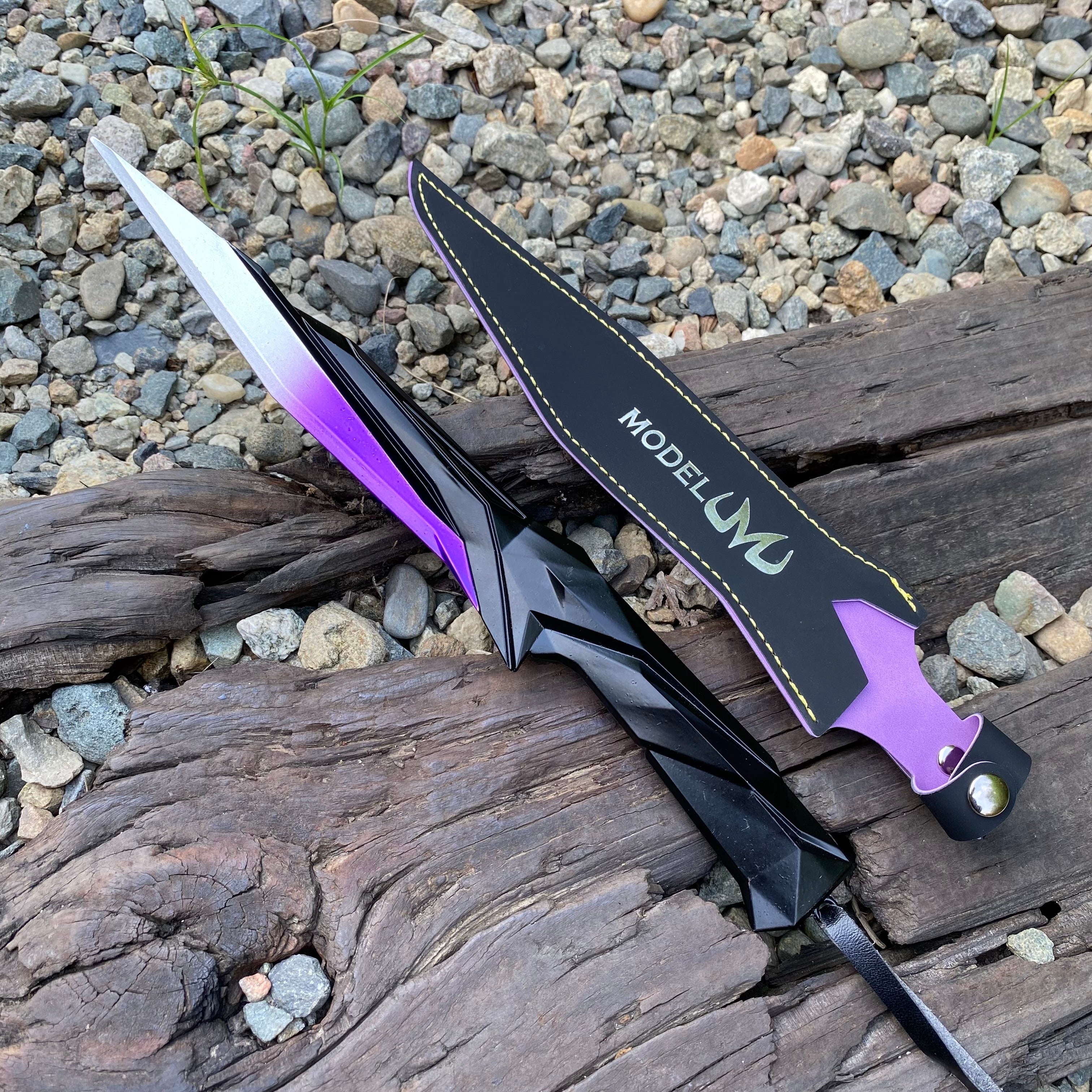 28CM Metal Singularity Knife Purple Replica - Tophatter Daily Deals
