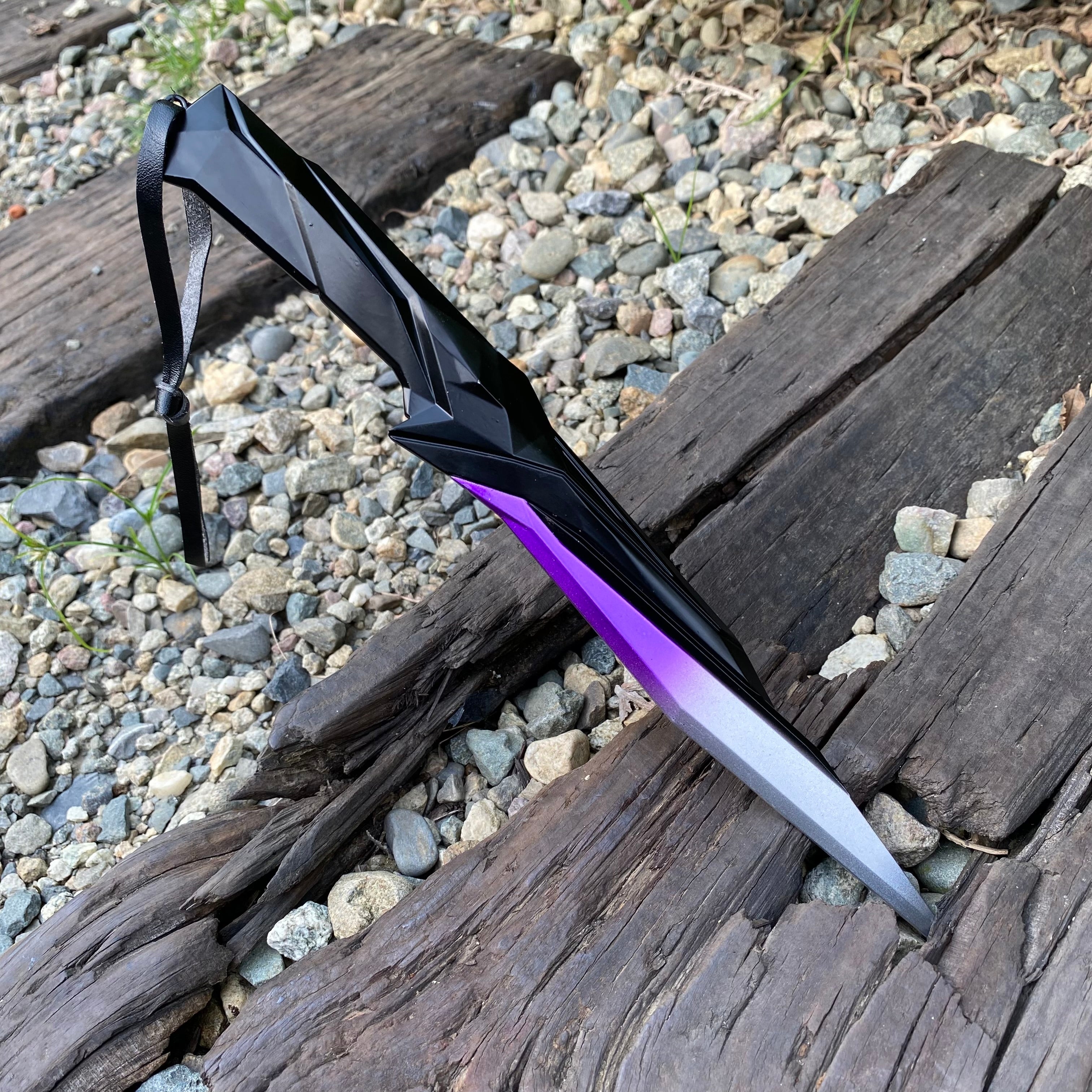 28CM Metal Singularity Knife Purple Replica - Tophatter Daily Deals