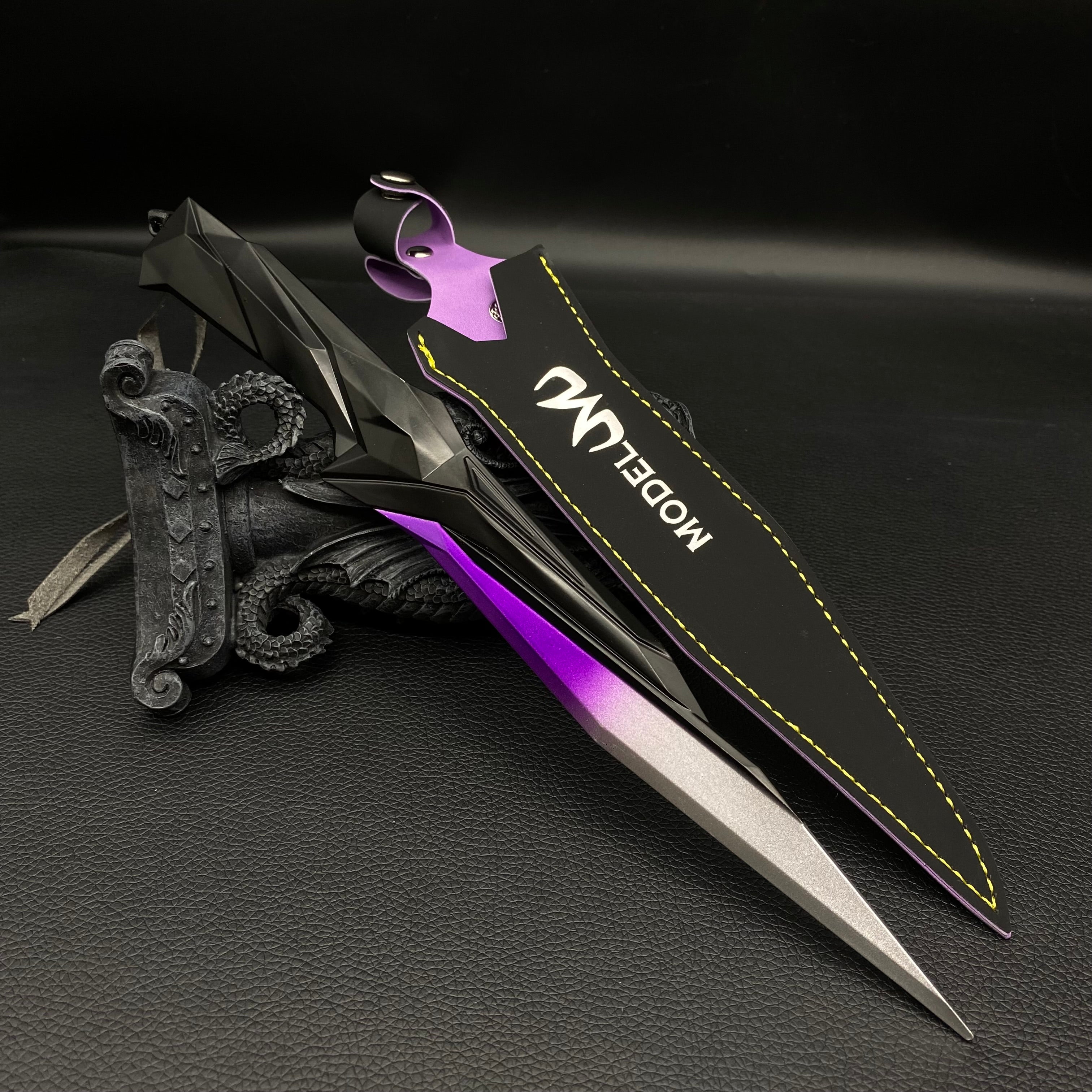 28CM Metal Singularity Knife Purple Replica - Tophatter Daily Deals
