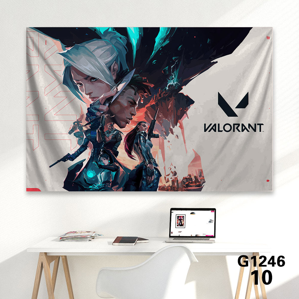 Customized Soft Hot Game Characters Tapestry Wall Arts Gamers Room Decor Team B 海报、印刷品与视觉艺术品 - Tophatter Daily Deals