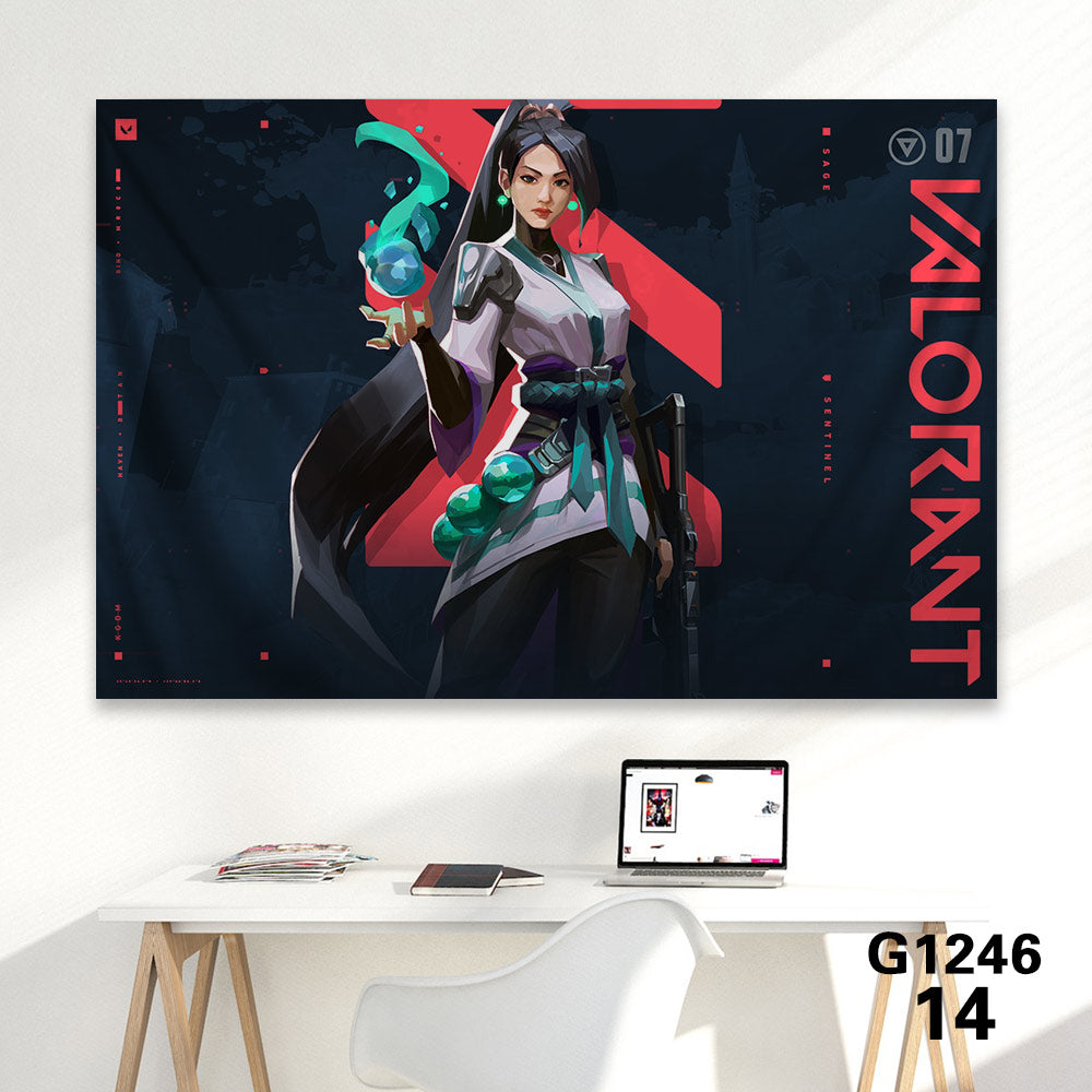 Customized Soft Hot Game Characters Tapestry Wall Arts Gamers Room Decor Sage B 海报、印刷品与视觉艺术品 - Tophatter Daily Deals