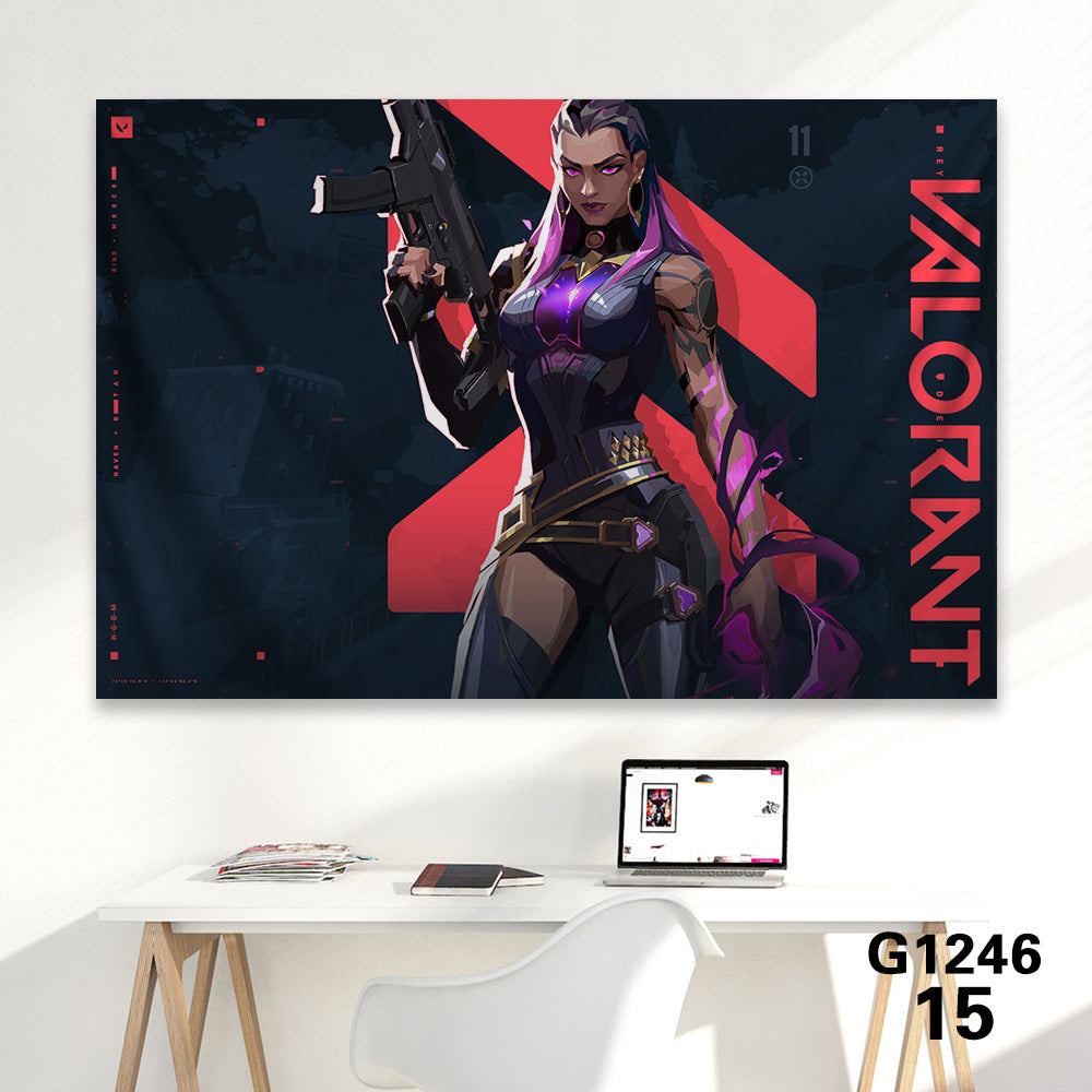 Customized Soft Hot Game Characters Tapestry Wall Arts Gamers Room Decor Fade A 海报、印刷品与视觉艺术品 - Tophatter Daily Deals