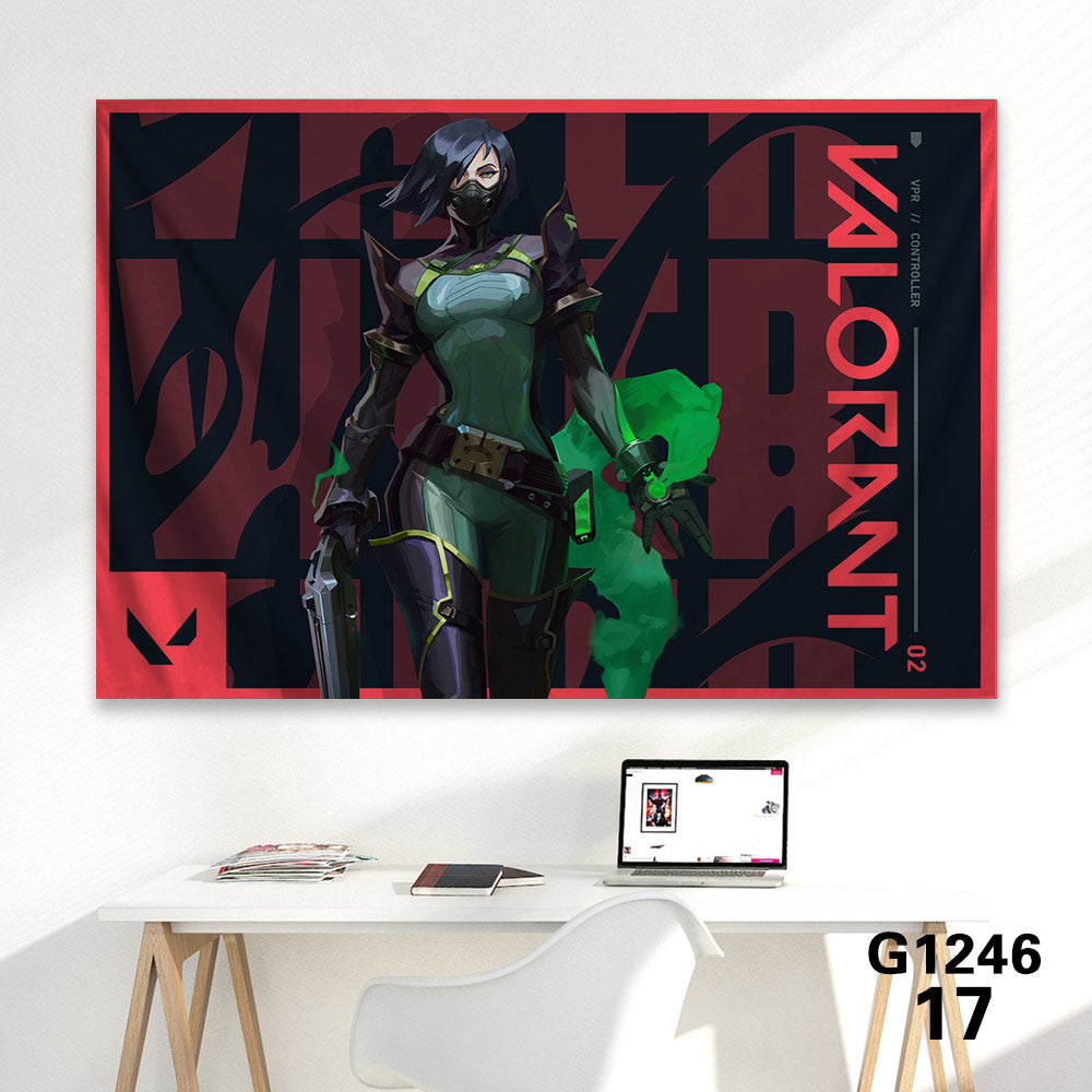 Customized Soft Hot Game Characters Tapestry Wall Arts Gamers Room Decor Viper 海报、印刷品与视觉艺术品 - Tophatter Daily Deals