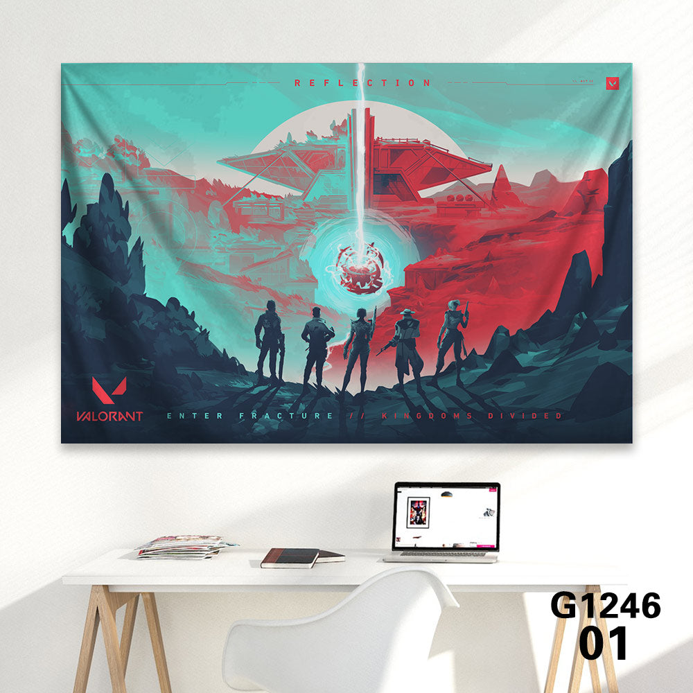 Customized Soft Hot Game Characters Tapestry Wall Arts Gamers Room Decor Team C 海报、印刷品与视觉艺术品 - Tophatter Daily Deals
