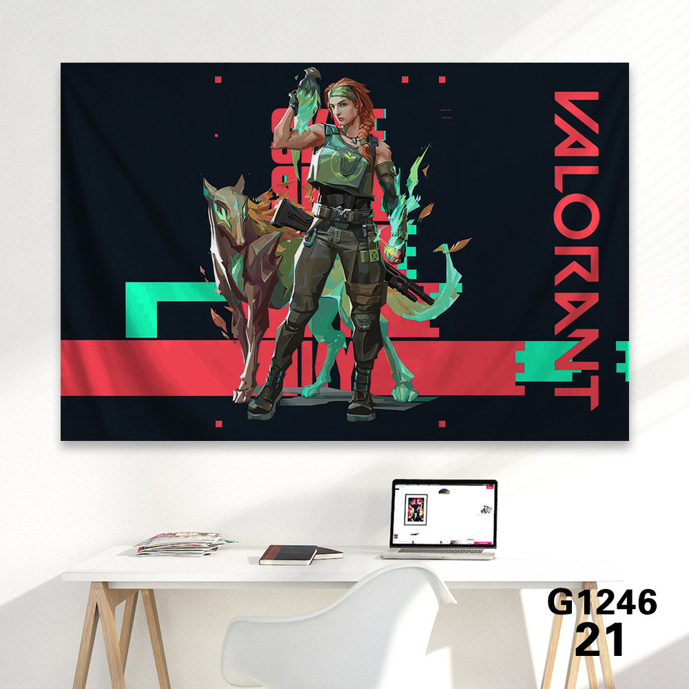 Customized Soft Hot Game Characters Tapestry Wall Arts Gamers Room Decor Skye 海报、印刷品与视觉艺术品 - Tophatter Daily Deals