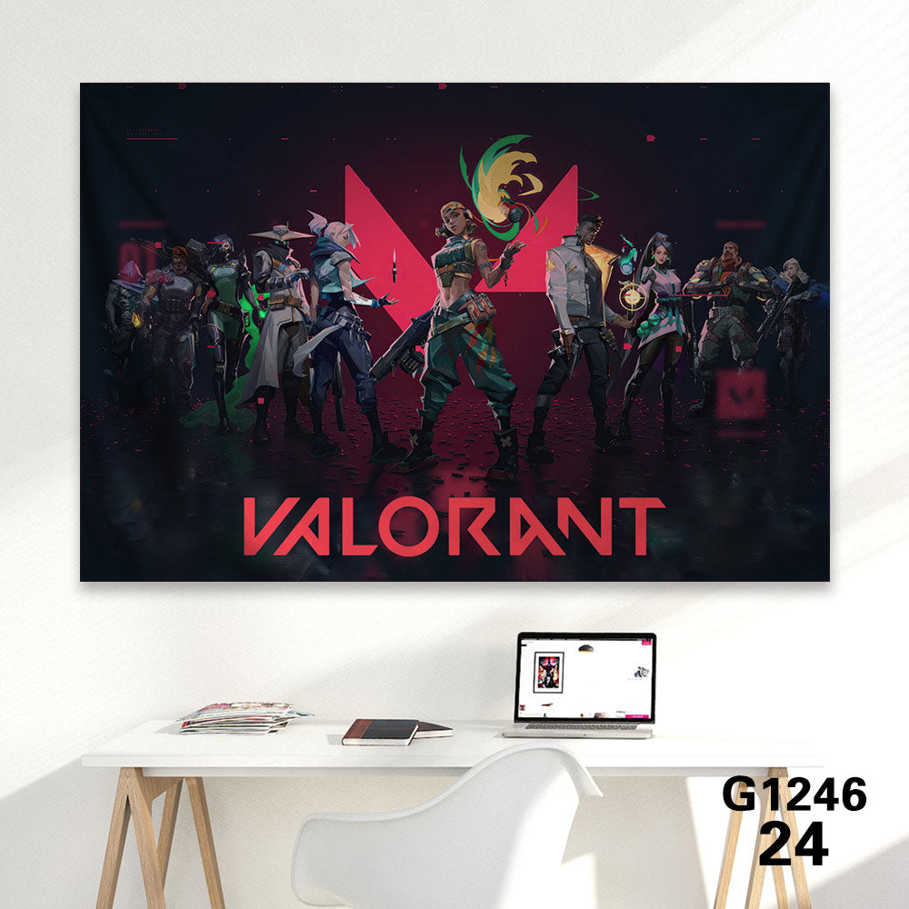 Customized Soft Hot Game Characters Tapestry Wall Arts Gamers Room Decor Group Picture A 海报、印刷品与视觉艺术品 - Tophatter Daily Deals