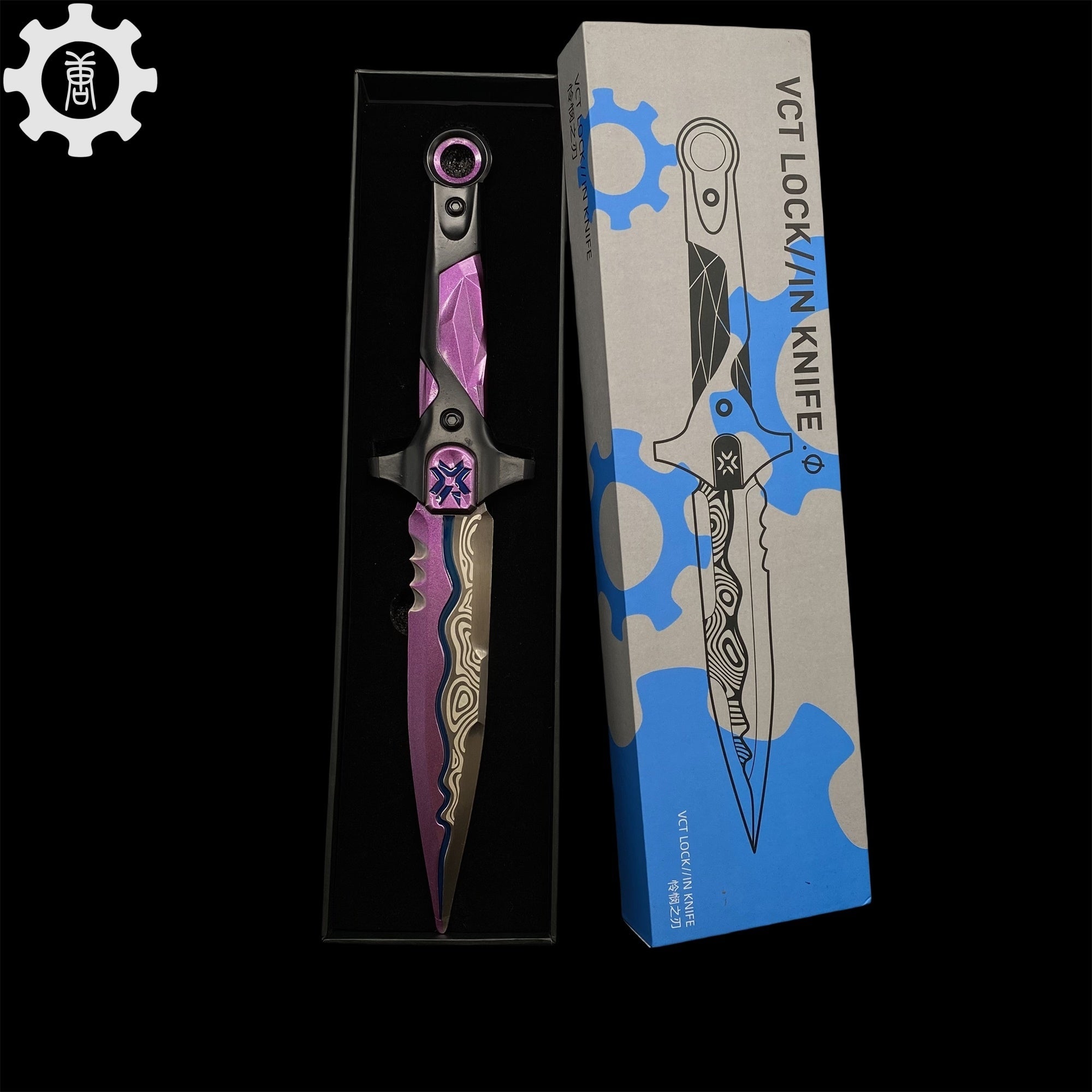 Val Game Knife Handicrafts Metal Game Skin Knife Gamer Gift VCT Knife Purple - Tophatter Daily Deals