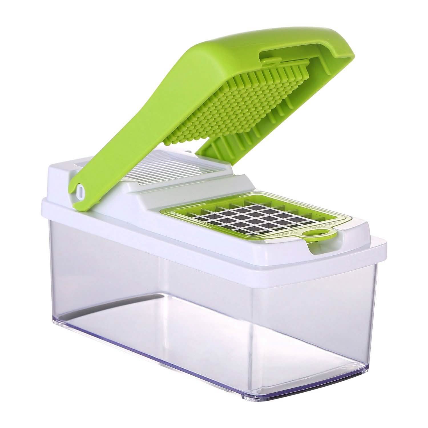 Vegetable Slicer Set with 3 Blades Stainless Steel Food Chopper Kitchen Tools & Gadgets - Tophatter Daily Deals