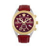 Versace Greca Chrono Leather Watch Two Tone Watches - Tophatter Daily Deals
