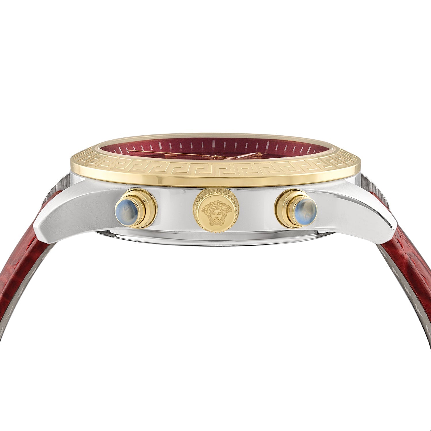 Versace Greca Chrono Leather Watch Watches - Tophatter Daily Deals