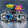 Very Cool Men's Blue Evil Eye Ring - Tophatter Deals