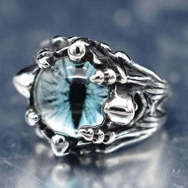 Very Cool Men's Blue Evil Eye Ring Rings - Tophatter Daily Deals