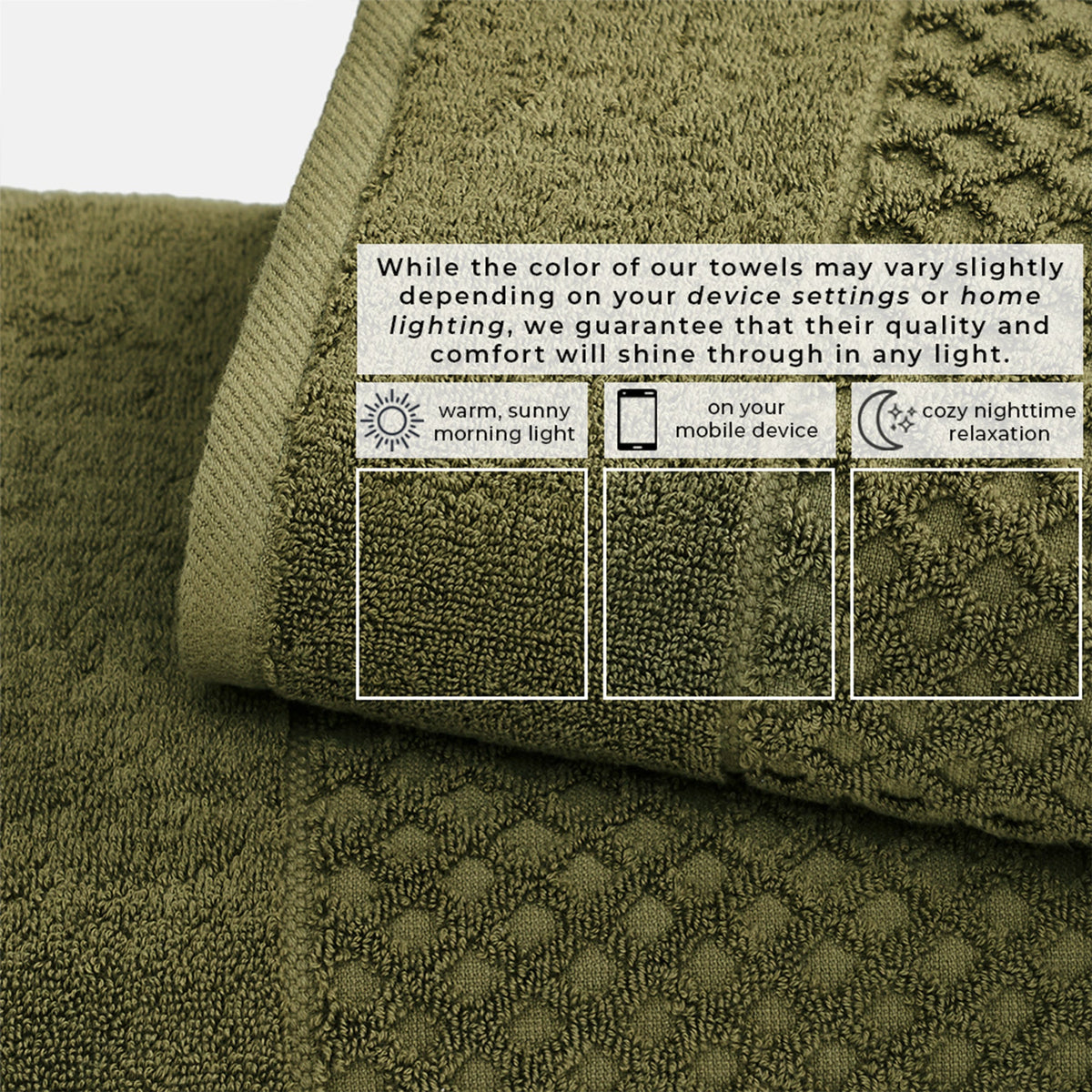 Cotton Diamond Waffle Weave Bath Towel Set - Grayson Collection Bath - Tophatter Daily Deals