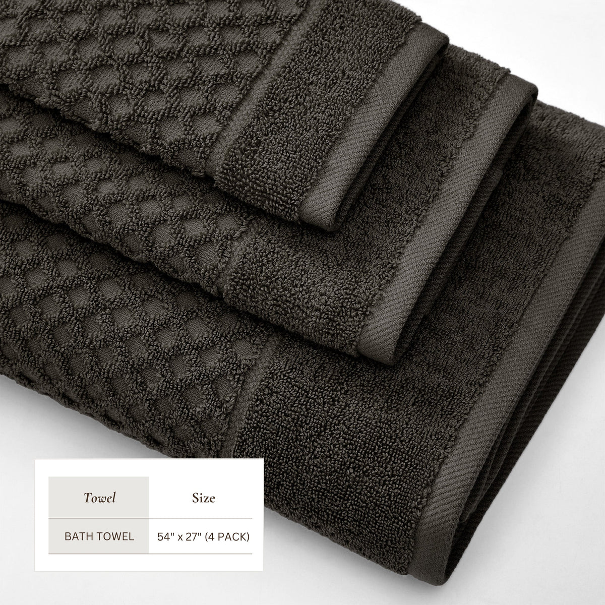 Cotton Diamond Waffle Weave Bath Towel Set - Grayson Collection Bath - Tophatter Daily Deals