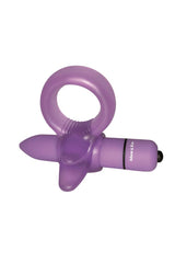 Adam & Eve - Vibrating Clitoral Tongue Cock Ring - Purple Sex Toy - Tophatter Daily Deals