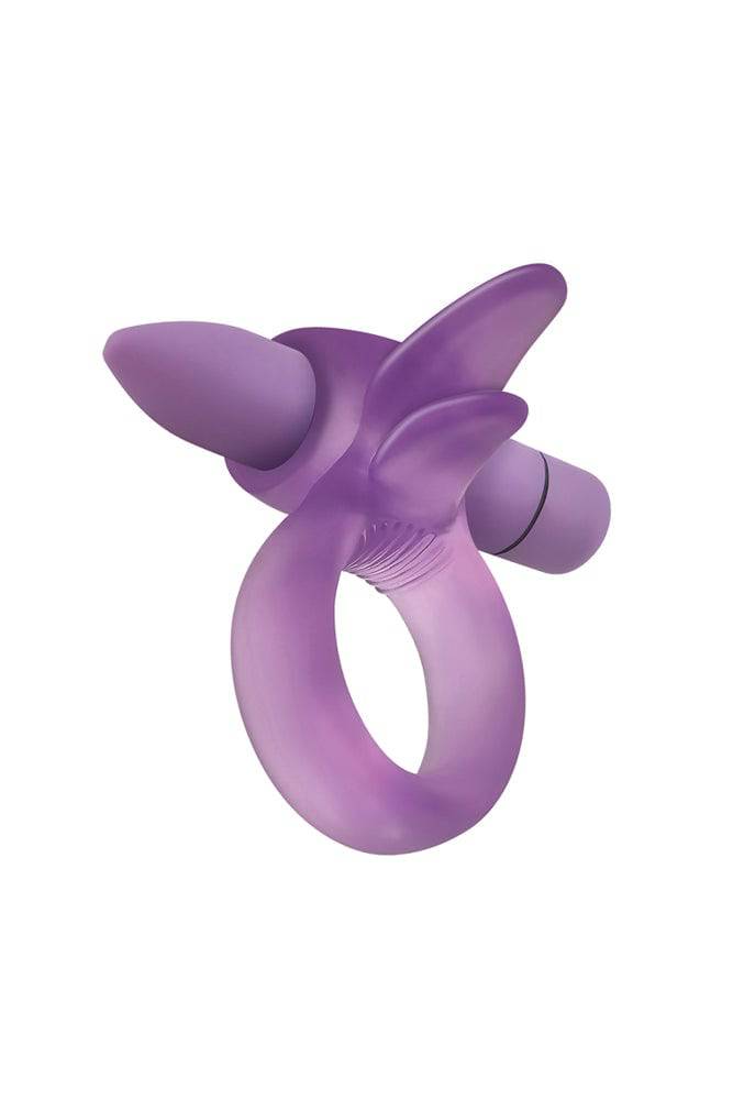 Adam & Eve - Vibrating Clitoral Tongue Cock Ring - Purple Sex Toy - Tophatter Daily Deals