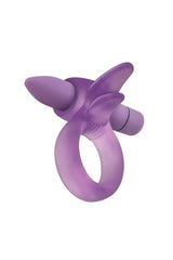 Adam & Eve - Vibrating Clitoral Tongue Cock Ring - Purple Sex Toy - Tophatter Daily Deals