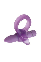 Adam & Eve - Vibrating Clitoral Tongue Cock Ring - Purple Sex Toy - Tophatter Daily Deals