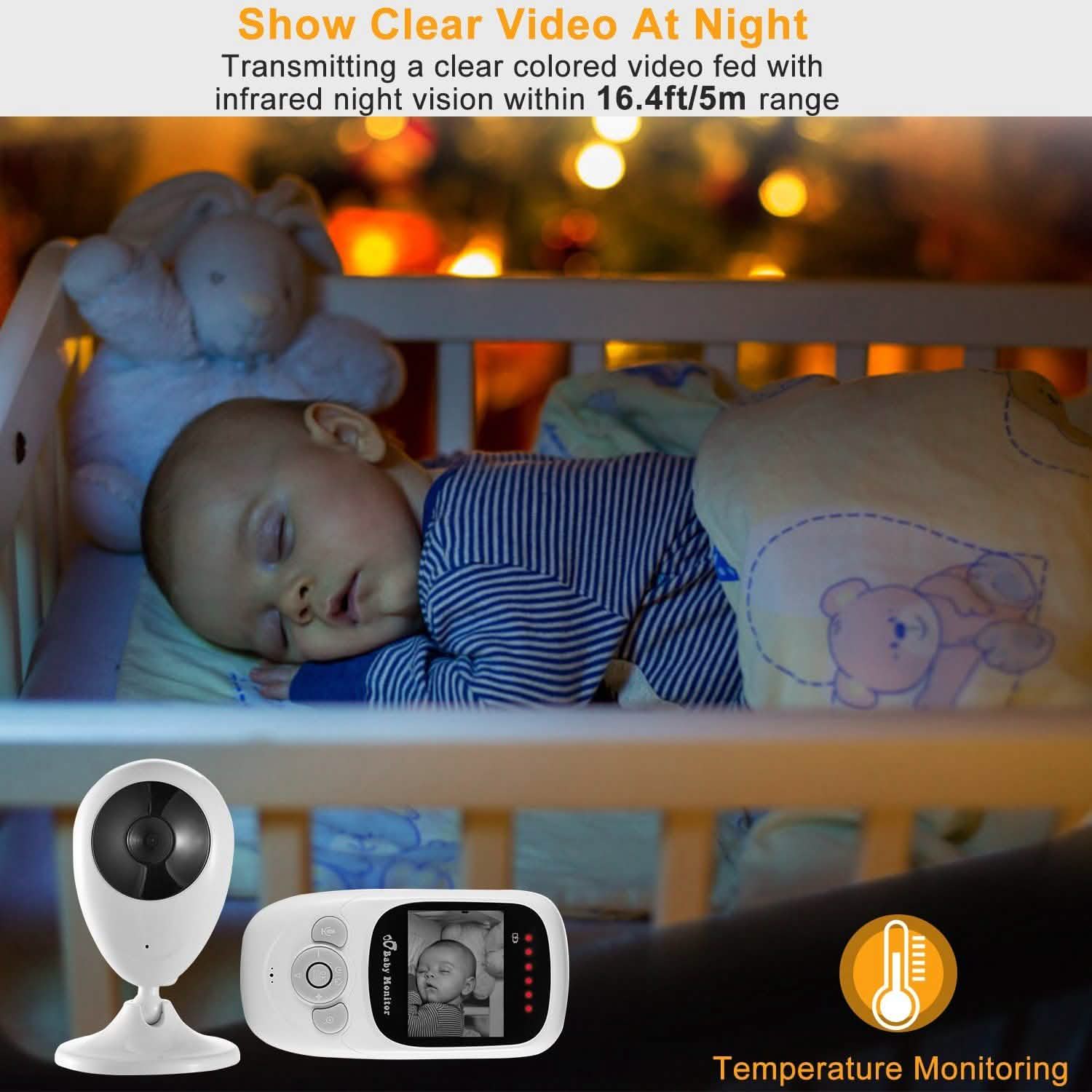 Video Baby with Digital Camera Infrared Night Viion Baby Gear - Tophatter Daily Deals