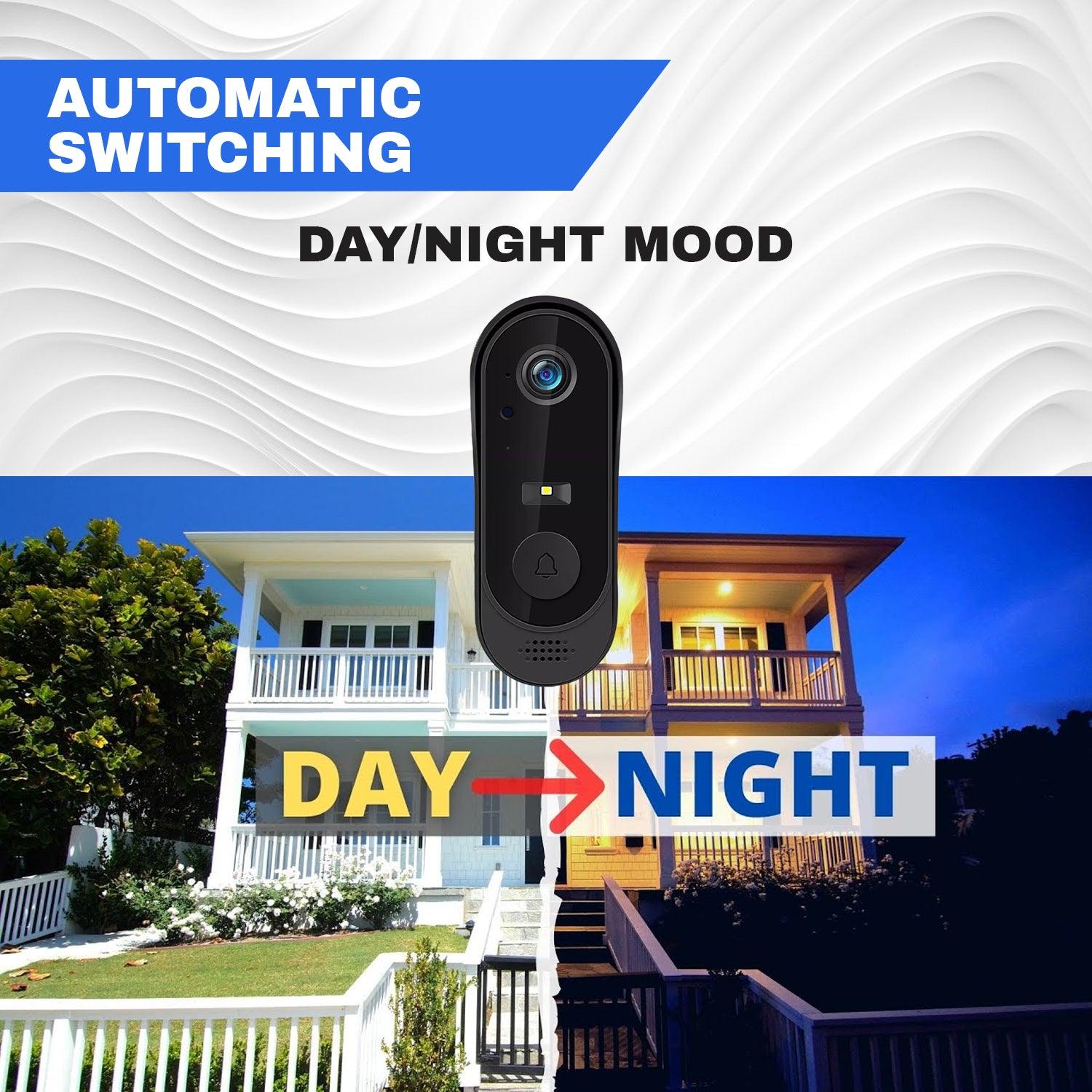 Wifi Video Doorbell - Smart Wireless Security Ring Phone Camera Door Bell Intercom HD Advanced Motion Detection Security Camera Bell Home - Tophatter Daily Deals