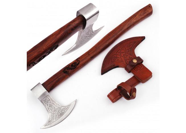 Viking Dragon Slayer Norse Dane Battle Axe | Engraved Handle historical period - Tophatter Daily Deals