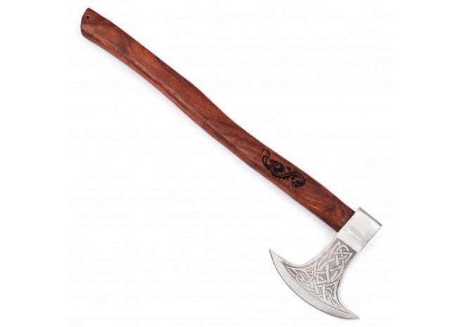 Viking Dragon Slayer Norse Dane Battle Axe | Engraved Handle historical period - Tophatter Daily Deals