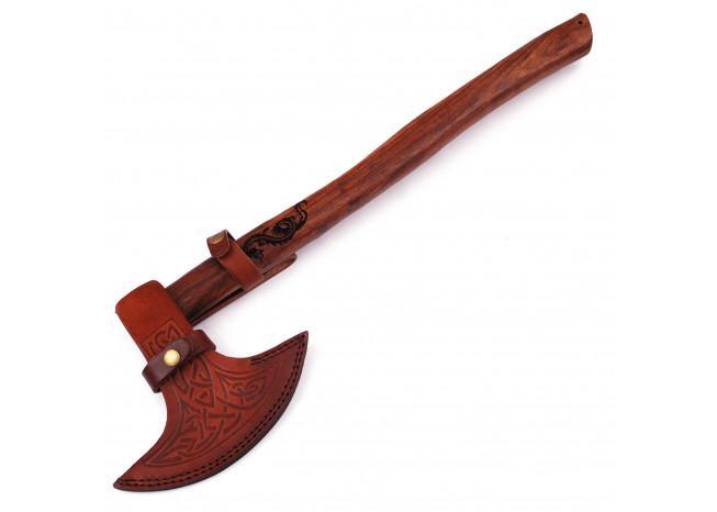 Viking Dragon Slayer Norse Dane Battle Axe | Engraved Handle historical period - Tophatter Daily Deals