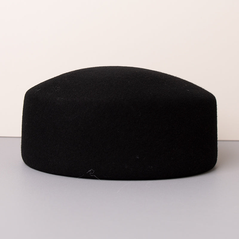 Vintage Hard Top Flat Fedoras Hats Wool Felt Berets Cap - Tophatter Daily Deals