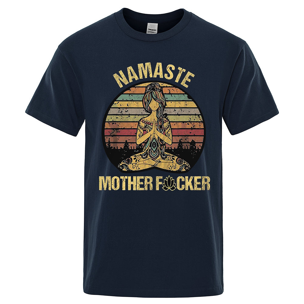 Vintage Namaste Cotton T-shirt Tee - Tophatter Daily Deals