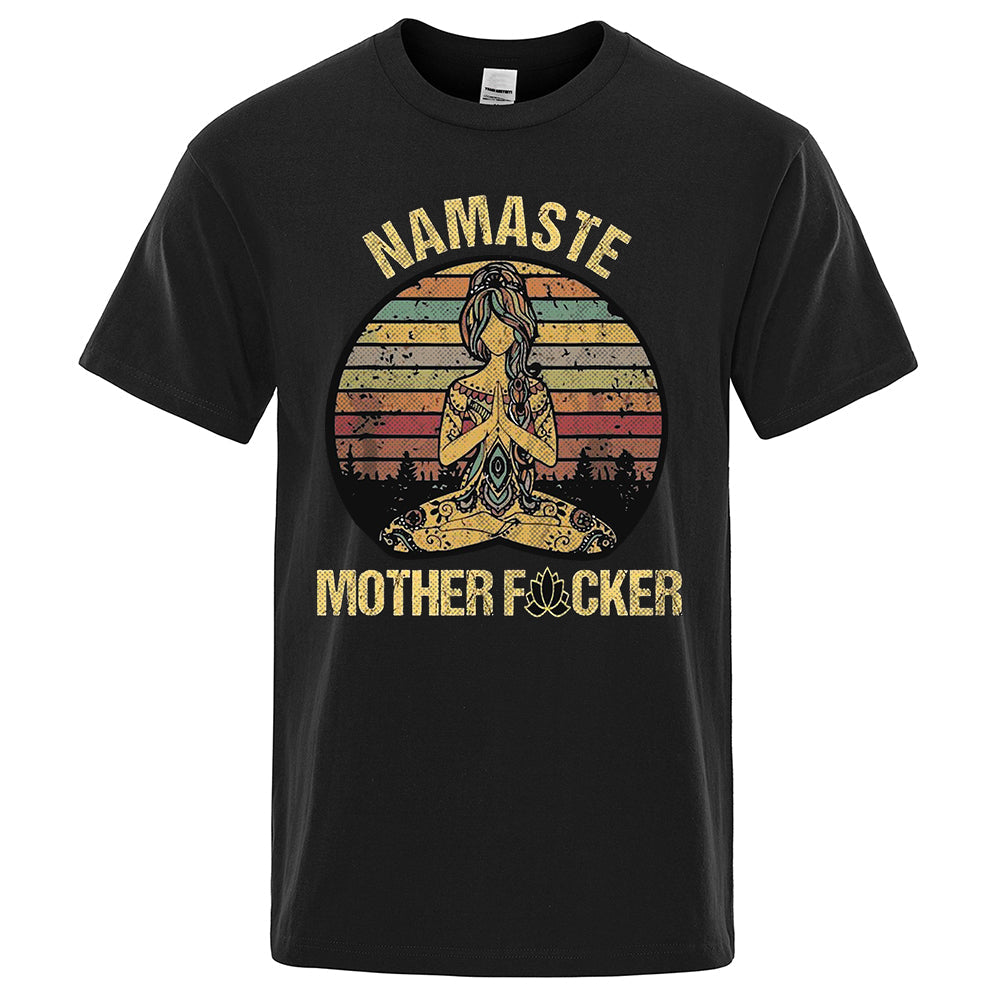 Vintage Namaste Cotton T-shirt Tee - Tophatter Daily Deals