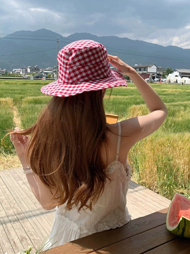 Vintage Plaids Bucket Hats Protection UV Protection Sun Hat Cap - Tophatter Daily Deals