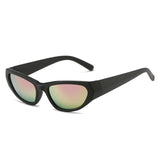 Vintage Shades Futuristic Eyewear Riding Eyeglasses Black Pink Mirror Sunglasses - Tophatter Daily Deals