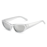 Vintage Shades Futuristic Eyewear Riding Eyeglasses Silver Silver Mirror Sunglasses - Tophatter Daily Deals