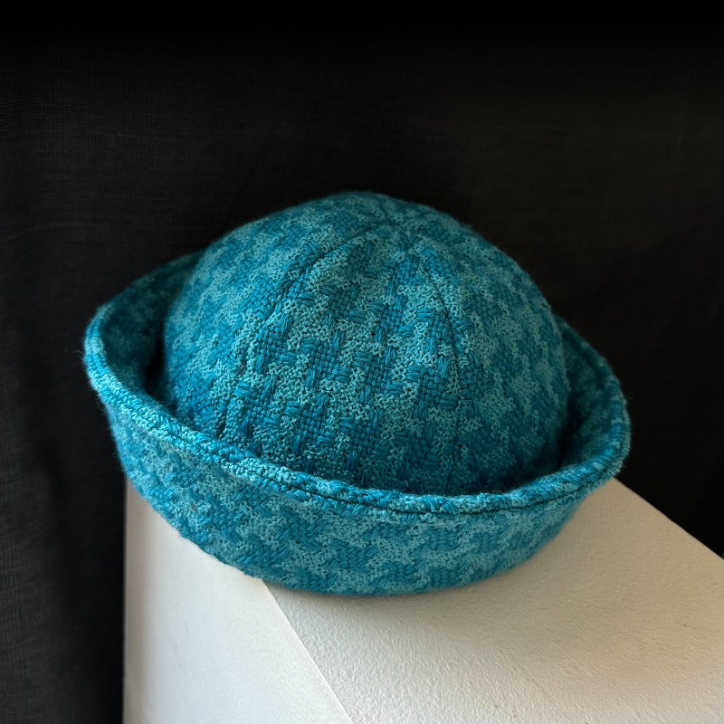 Vintage Tweed Berets Sailor Hat Blue Cap - Tophatter Daily Deals