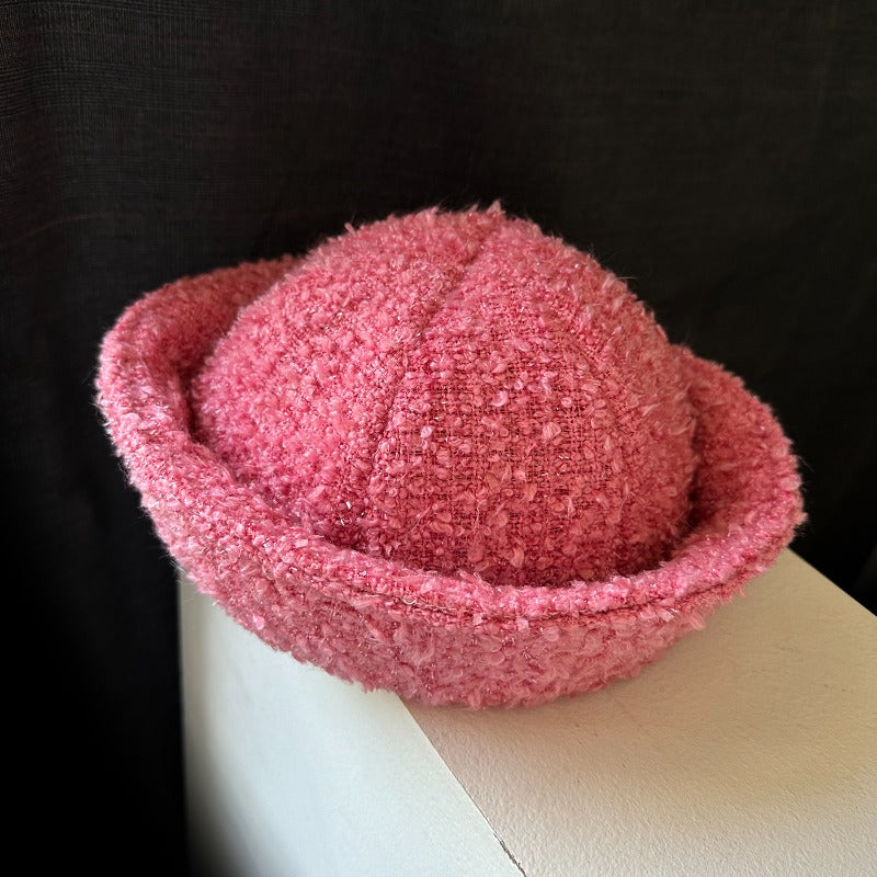 Vintage Tweed Berets Sailor Hat Pink Cap - Tophatter Daily Deals