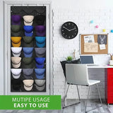 Visible Baseball Hat Rack for Wall Door with 3 Hooks 24 Deep Pockets Storage & Organization - Tophatter Daily Deals